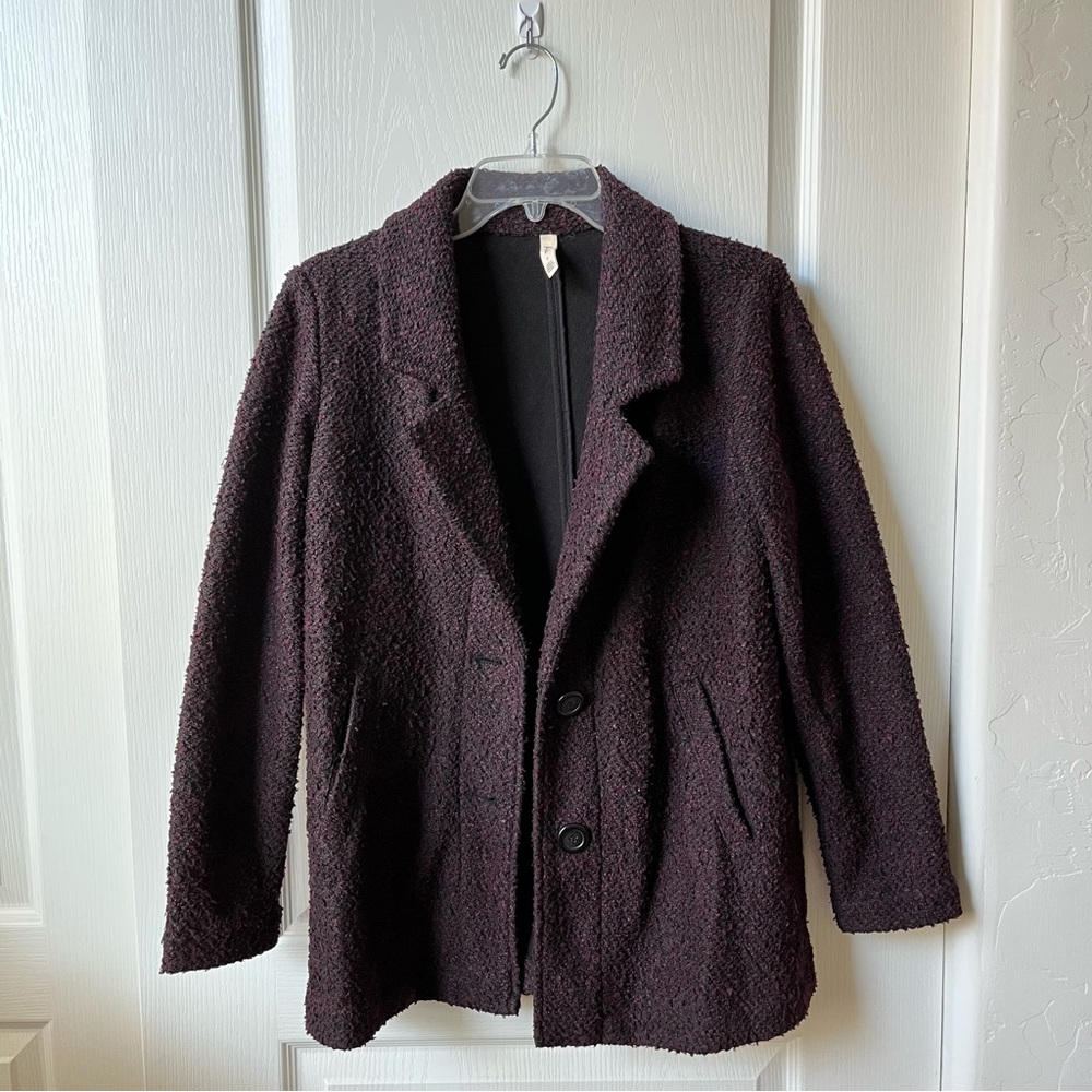 Frenchi Faux Wool / Flannel Lined Peacoat